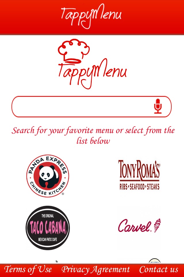 Tappy Menu screenshot 2