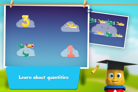 Air Plane Numbers Count & Quantity hiding Peekaboo Puzzle : Teaching Math Series for kids of Montessori Free screenshot 3
