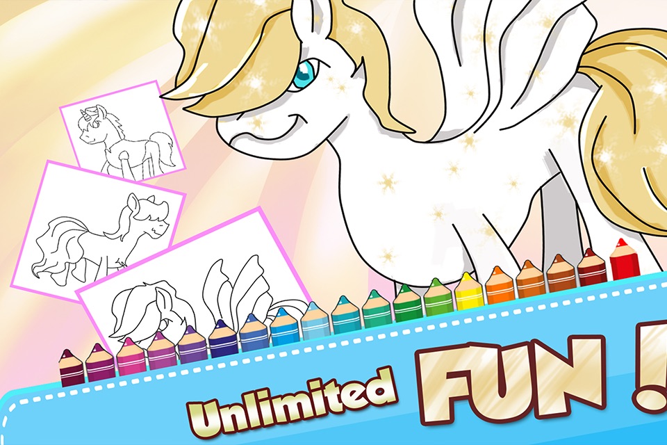 ` Pony Coloring book for Kids and Toddler Activities - Girl edition LITE screenshot 3