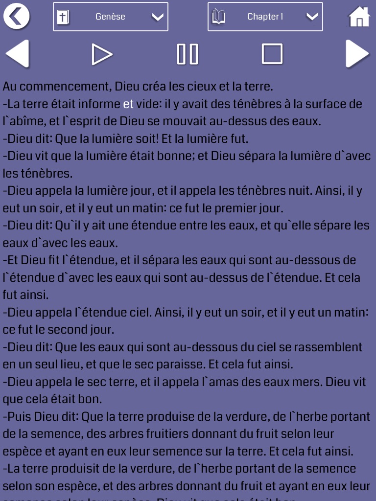 French Bible Audio for iPad screenshot 2