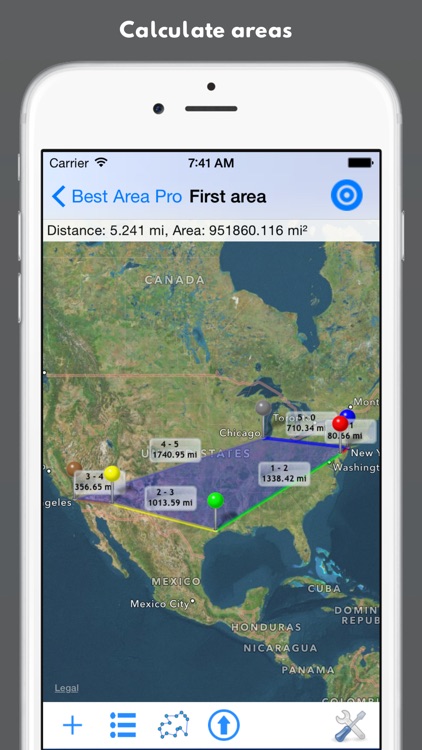 Best Area - Measure path and land area on map