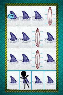 Game screenshot Stick-man Doodle Steps: Dont Step on The Shark Fins apk