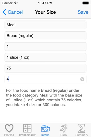 Calorie Calculator US screenshot 3