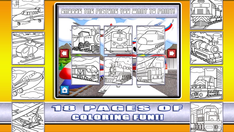 Marker Mania for Boys: My Choo Choo Trains and Jet Planes Coloring Book FREE!