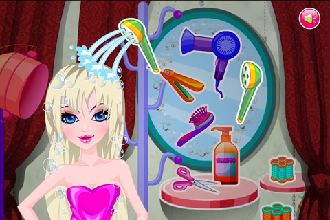 Princess hair salon game screenshot 2