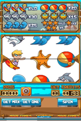 Surfers from the beach slot machine-Spin the wheel and win fabulous prizes() screenshot 2