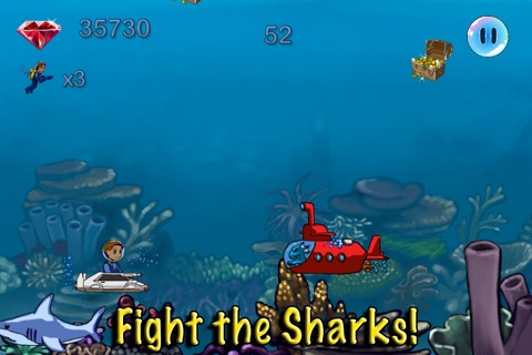 Underwater Empire Diving MultiPlayer: Kids Vs. Sharks and Sea Monsters Shooter screenshot 3
