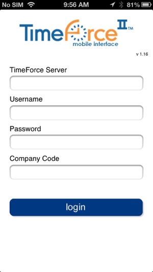 TimeForce II Mobile Interface