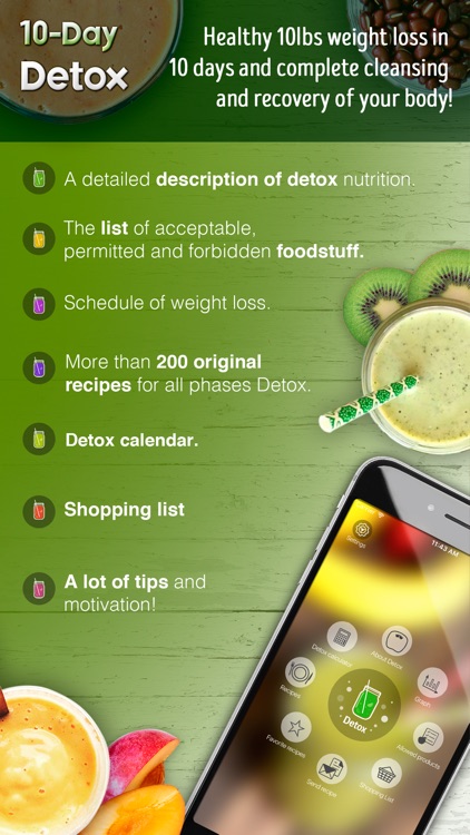 10-Day Detox - Healthy 10lbs weight loss in 10 days and complete cleansing and recovery of your body!