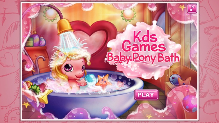 Kids Games：Baby Pony Bath