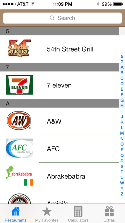 Restaurants & Nutrition : Fast Food Nutrition Plus Calculator for Food Score , Calories , Points , BMI , Weight Loss Diet and Calorie Watchers Mobile App