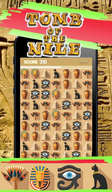 Tomb Of The Nile's Lost Ark - Match the Fools Gold of Egypt