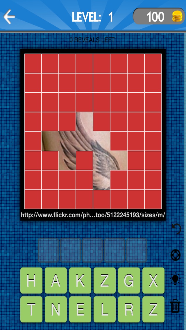 A Pic-Quiz Tattoos: Guess the images and photos of tattoo designs in this puzzle. Game of the body, skin, art, knowledge and education 1.0 IOS -