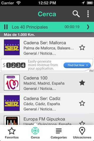 Soonora Radio Emisoras España screenshot 3