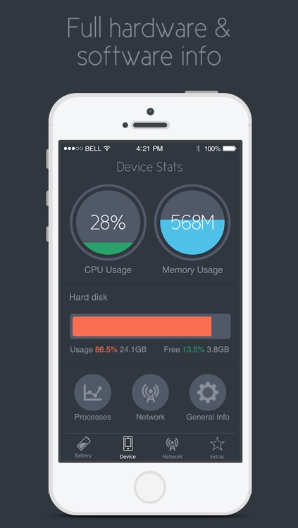 iStats - iPhone Batter Charger, Device & Network Info