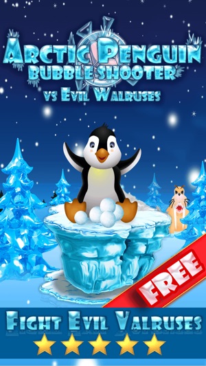 Arctic Penguin Bubble Shooter - Cute Win