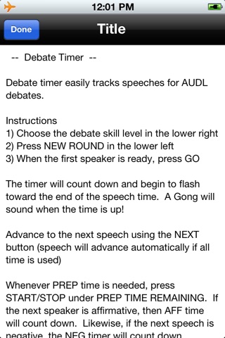 AUDL Debate Timer screenshot 3