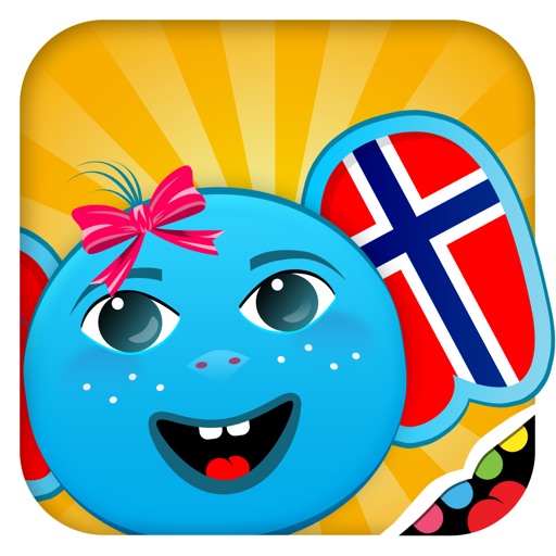 iPlay Norwegian: Kids Discover the World - children learn to speak a language through play activities: fun quizzes, flash card games, vocabulary letter spelling blocks and alphabet puzzles Icon