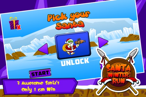 Santa Winter Run & Gun Trip : Free screenshot 2