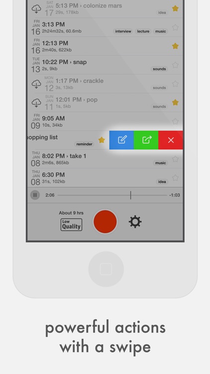Quick Record — Voice memos audio recorder with iCloud sync screenshot-4