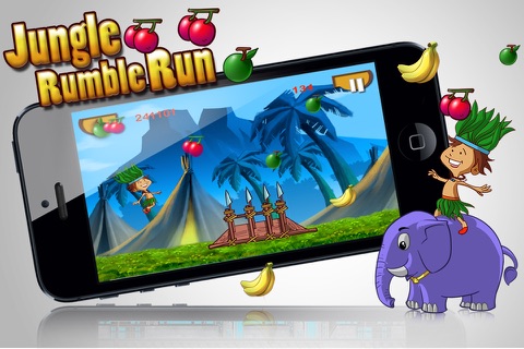 Jungle Rumble Run - Survival In Jungle To Eat juicy Fruits (Free Game) screenshot 4