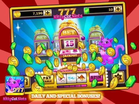 Kitty Cat Slots™ – 無料プレミアムカジノのスロットマシンのゲームのおすすめ画像5