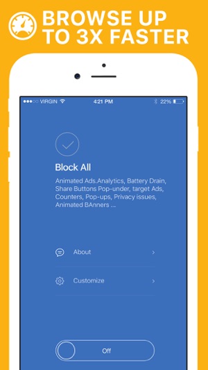 AdBlocker - block Ads & Browse Faster Screenshot