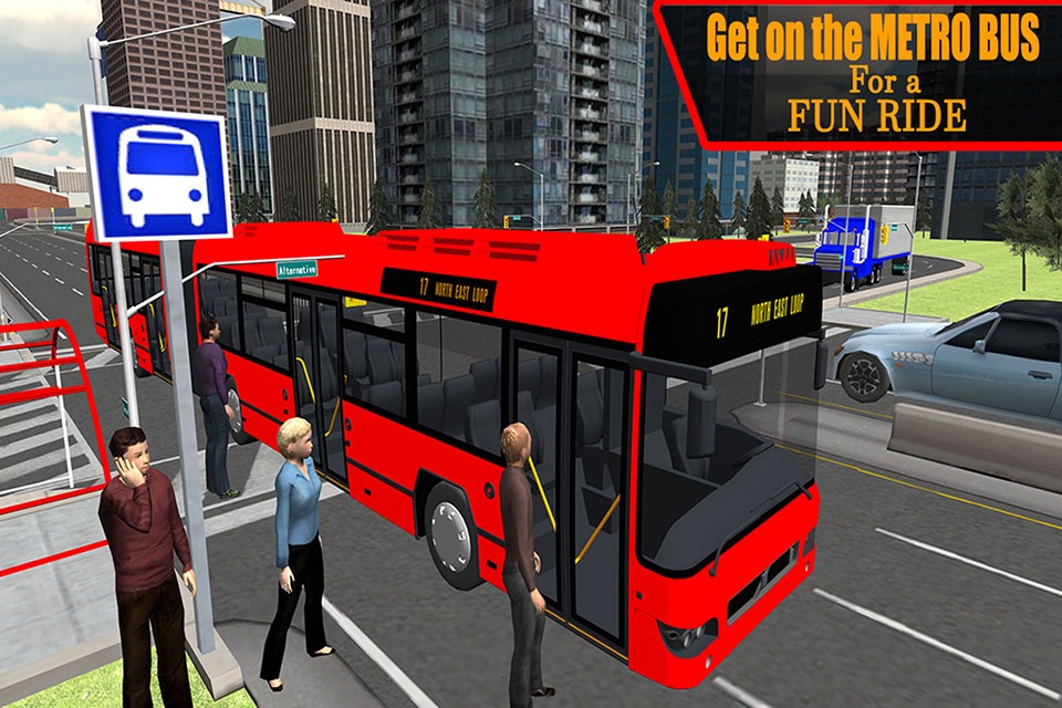 3D Metro Bus Simulator - Public transport service & trucker parking simulation game screenshot 2