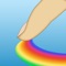 Photo Brush lets you easily customize photos by using your finger as a paint brush and a large assortment of designs in a rainbow of colors as paint