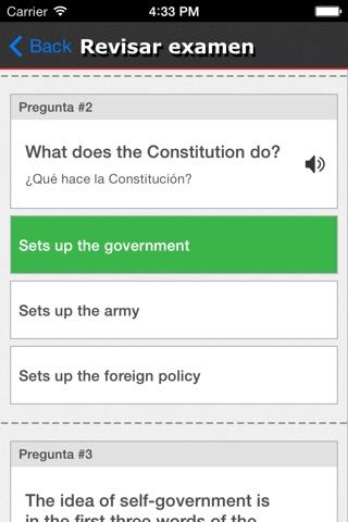 Examen de la Ciudadanía EEUU screenshot 4