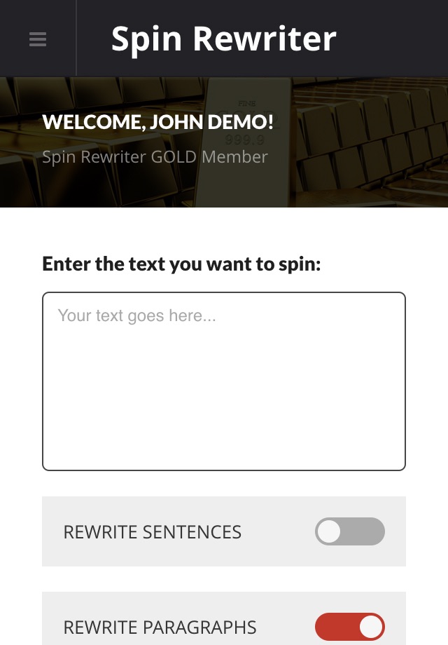 Spin Rewriter GOLD screenshot 2