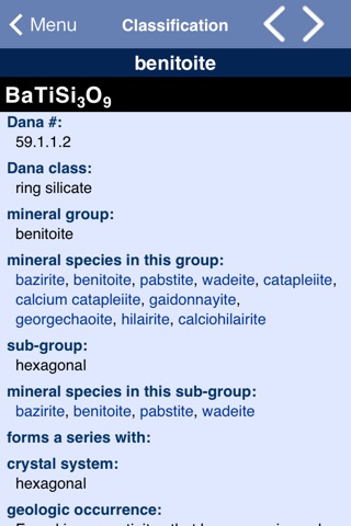 Mineral Database screenshot 3