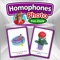 This educational vocabulary App for the iPhone®, iPad®, and iPod touch® has all 56 full-color photo flash cards (plus audio of each card’s text) from the Homophones Photo Fun Deck® by Super Duper® Publications