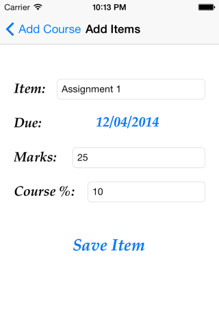 myGrades screenshot 3