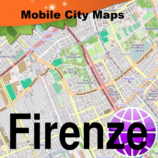 Firenze (Florence) Street Map. icon