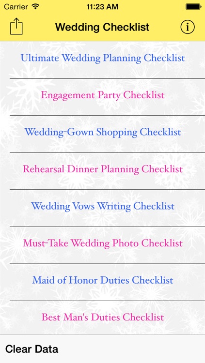 Wedding Checklists