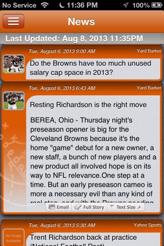 Cleveland Football Live screenshot 2