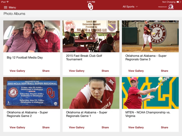 SoonerSports2Go for iPad