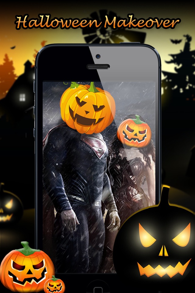 Halloween Makeover - Photo Editor Booth to Add Pumpkin, Scary & Ghost Stickers on Yr Face screenshot 2