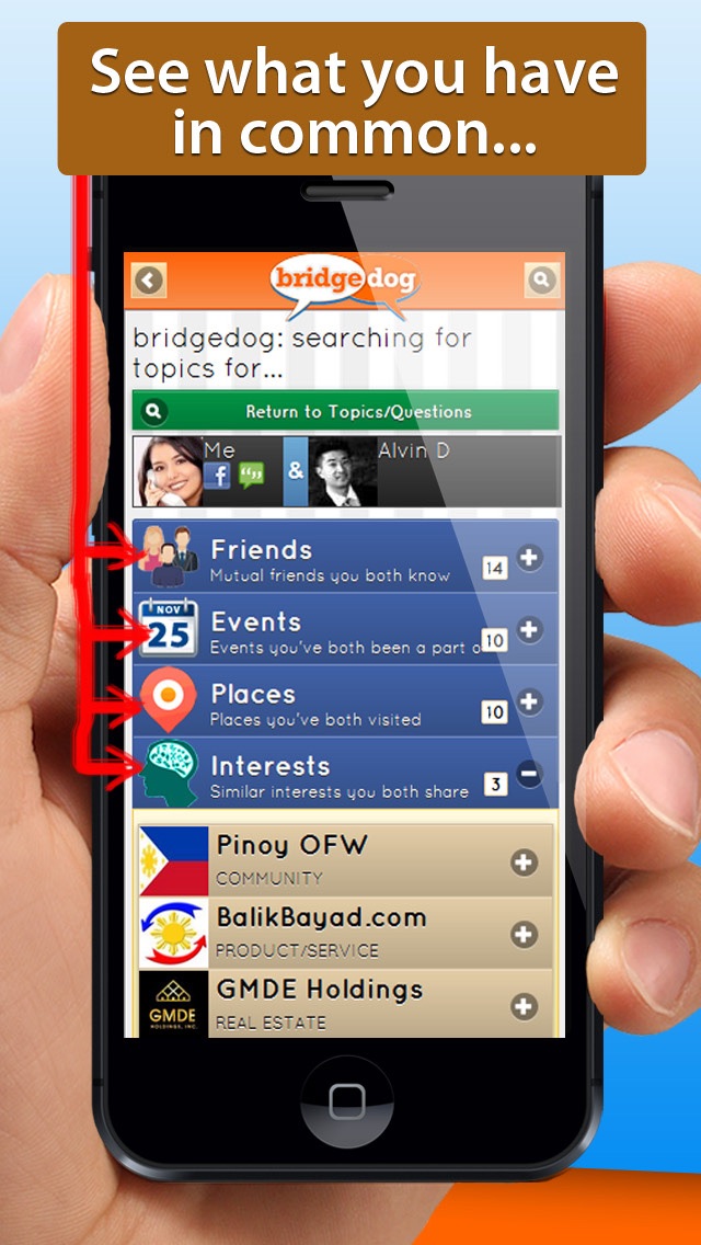 bridgedog conversation starters, topics & questions Screenshot on iOS