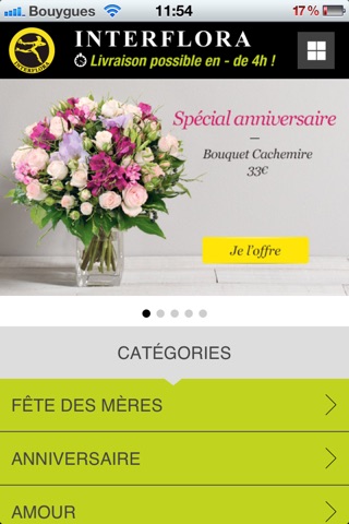 Interflora livraison de fleurs screenshot 2