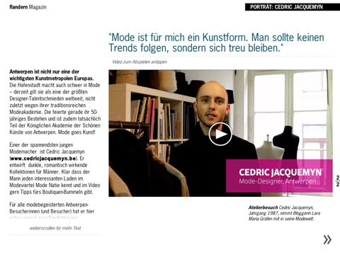 Flandern Reisemagazin screenshot 2