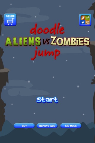 Doodle Alien vs Zombies Jump Game - Heads Up While Also Killing The Pacific Rim Plants! screenshot 2