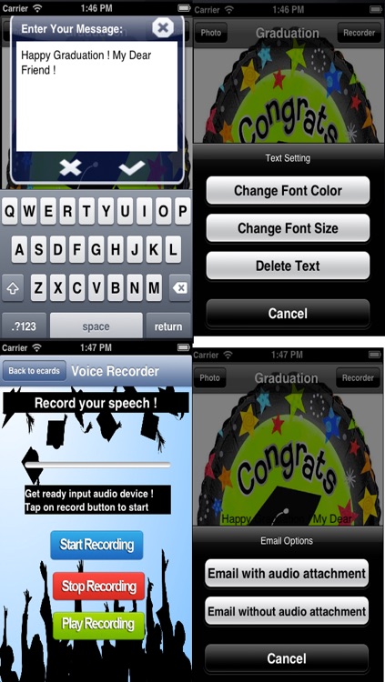 Graduation eCards.Customize and send graduation greeting cards with text and voice greeting messages screenshot-3
