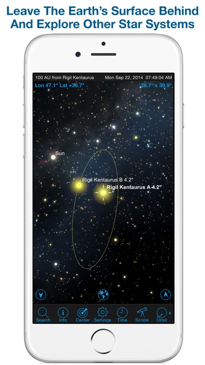 SkySafari 4 Pro: Professional Telescope Astronomy!  Explore Sun, Moon, Mars, Stars, Planets, and Satellites!  Go where NASA space missions have not! screenshot-4