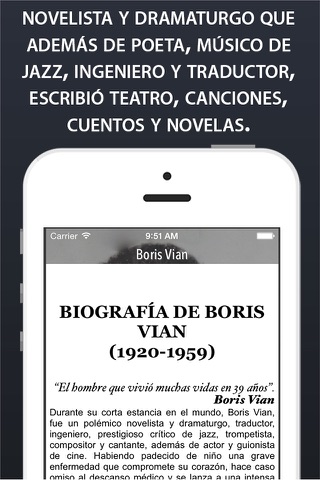 Boris Vian: Jazz y literatura screenshot 2