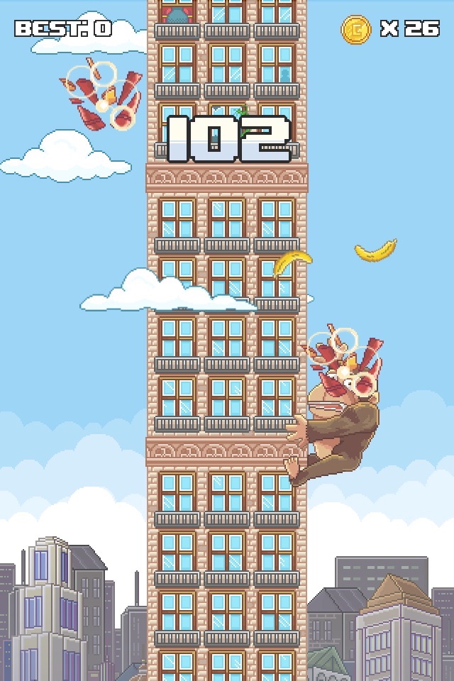Super Kong Climb - Endless Pixel Arcade Climbing Game screenshot 3
