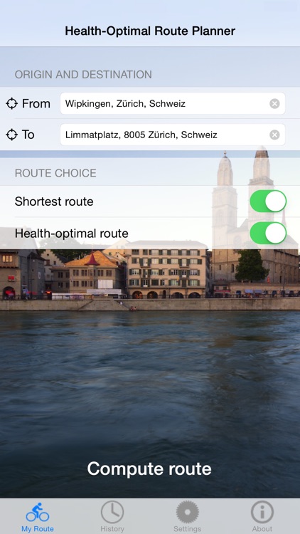 hRouting - The Health-Optimal Route Planner screenshot-0