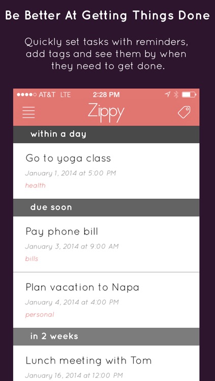 Zippy - Tasks and Reminders screenshot-0
