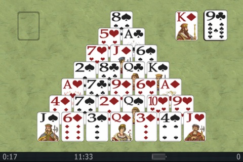 Pyramid Solitaire for iPhone. screenshot 2